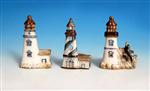 LHT1952 Porcelain Lighthouse Tealight Holder 3 asst